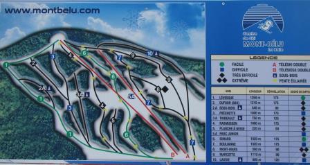 Mont Belu carte des pistes Mont Belu carte des pistes
